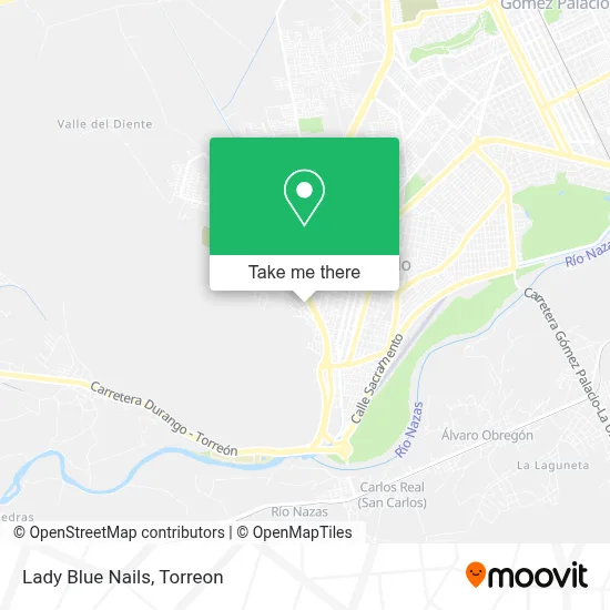 Lady Blue Nails map