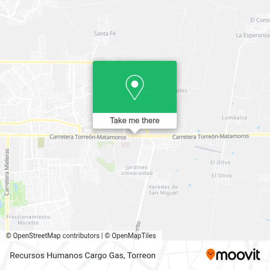 Recursos Humanos Cargo Gas map