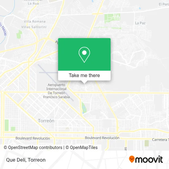 Que Deli map