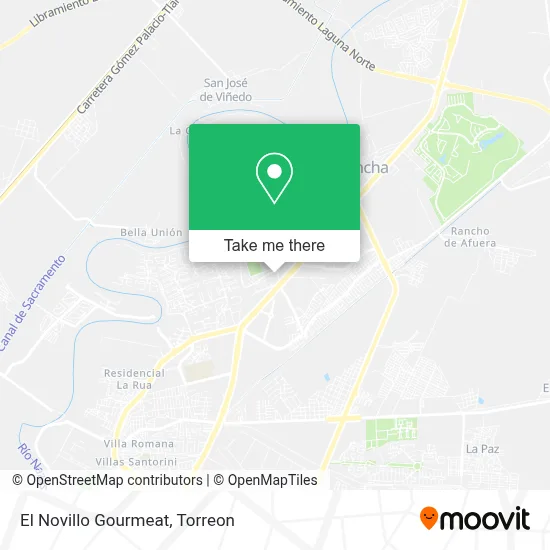 El Novillo Gourmeat map