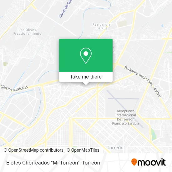 Elotes Chorreados "Mi Torreón" map