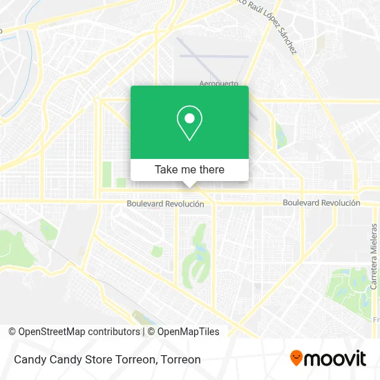 Candy Candy Store Torreon map