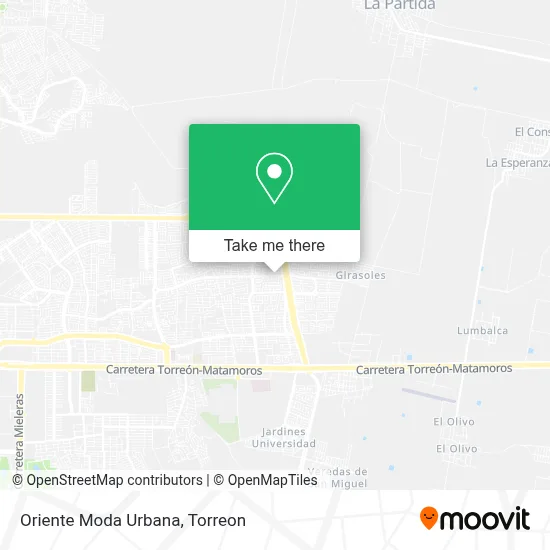 Oriente Moda Urbana map