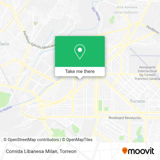 Comida Libanesa Milan map