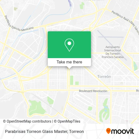 Parabrisas Torreon Glass Master map