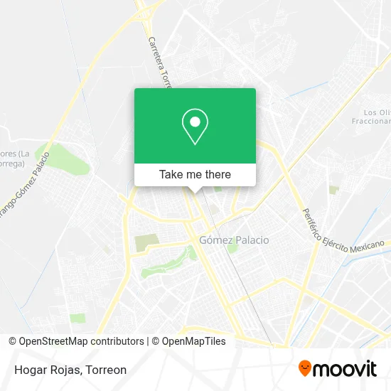 Hogar Rojas map