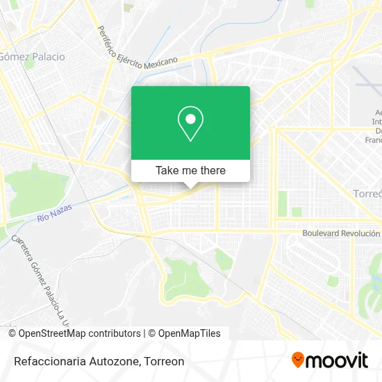 Refaccionaria Autozone map