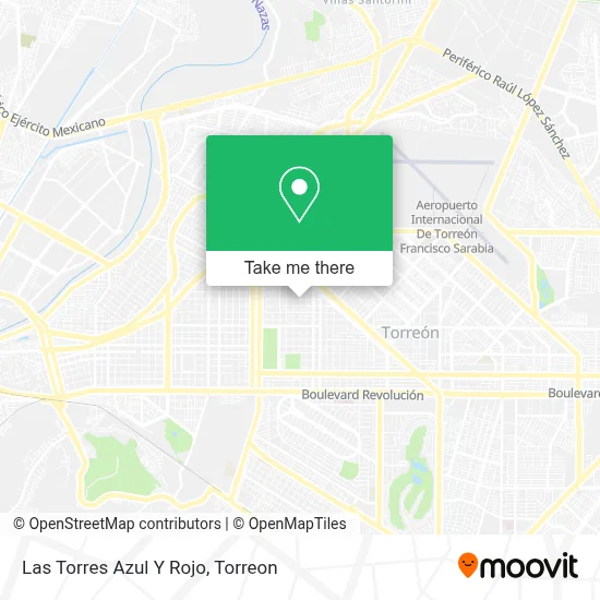 Las Torres Azul Y Rojo map
