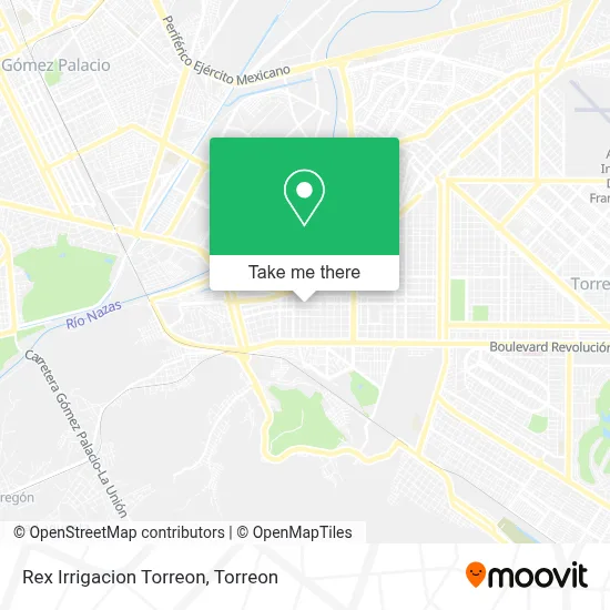 Rex Irrigacion Torreon map