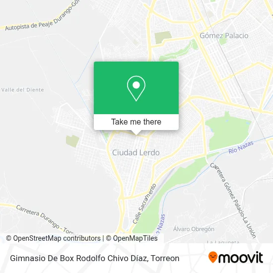 Gimnasio De Box Rodolfo Chivo Díaz map