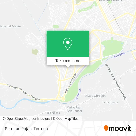 Semitas Rojas map