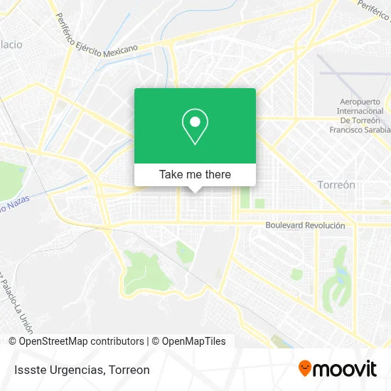 Issste Urgencias map