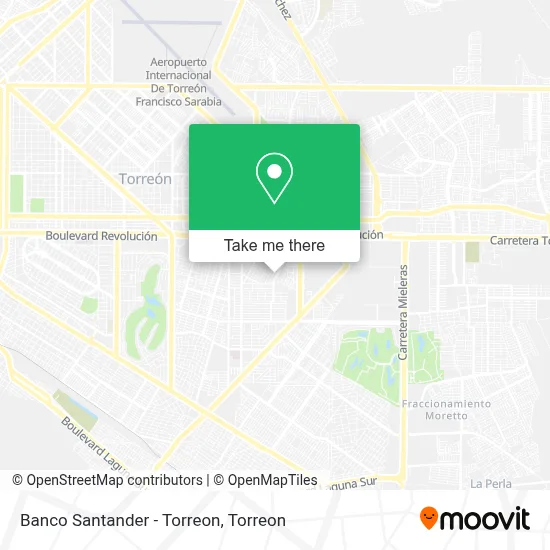 Banco Santander - Torreon map
