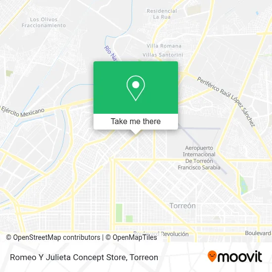 Romeo Y Julieta Concept Store map