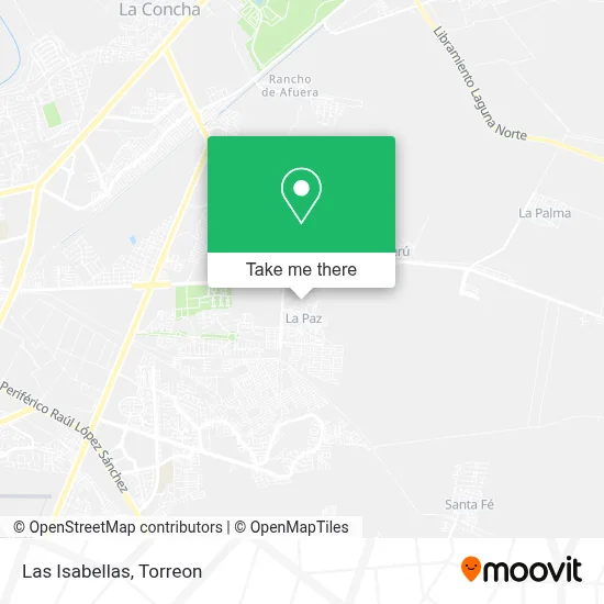 Las Isabellas map