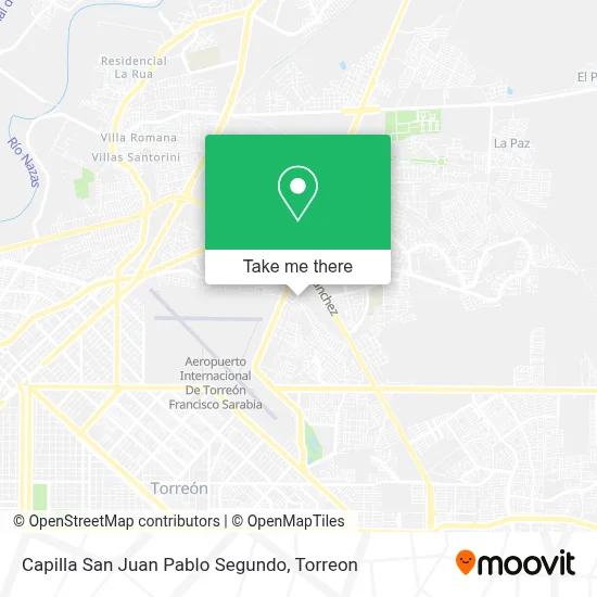 Capilla San Juan Pablo Segundo map