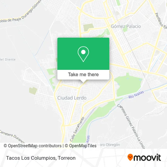 Tacos Los Columpios map