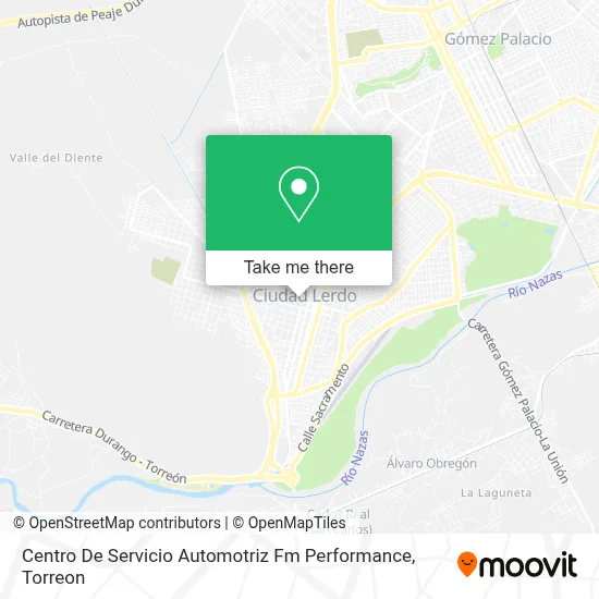 Centro De Servicio Automotriz Fm Performance map