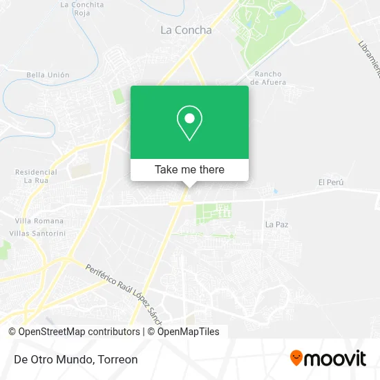 De Otro Mundo map