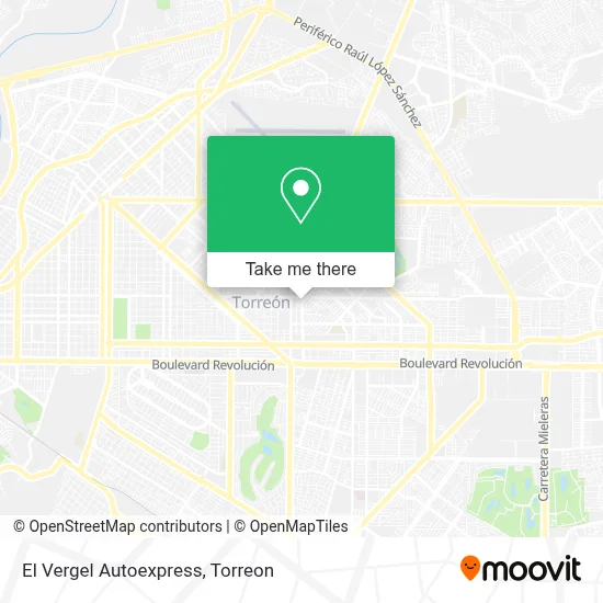 El Vergel Autoexpress map