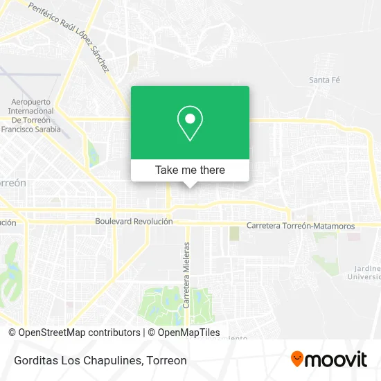 Gorditas Los Chapulines map