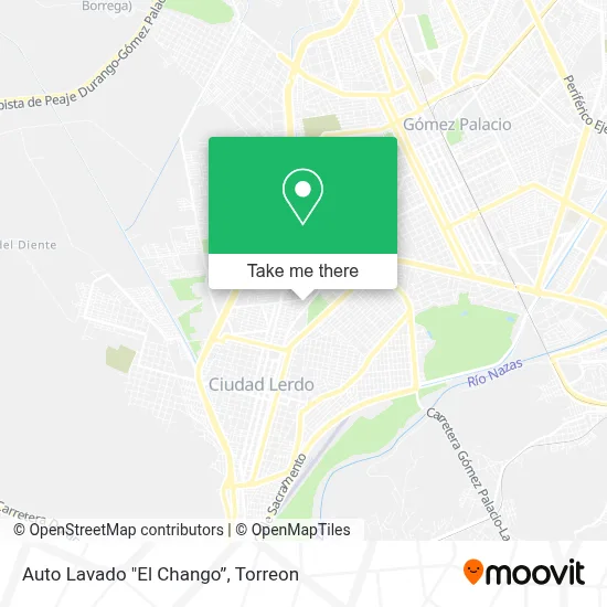 Auto Lavado "El Chango” map