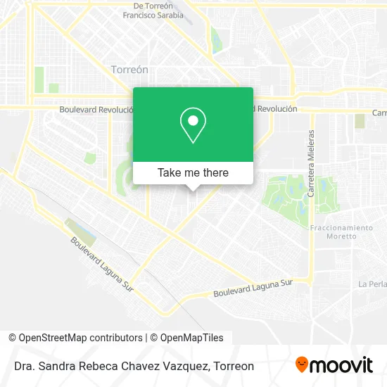 Dra. Sandra Rebeca Chavez Vazquez map