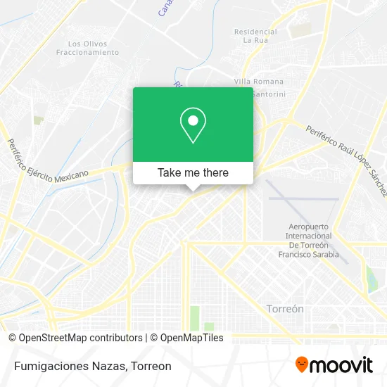 Fumigaciones Nazas map