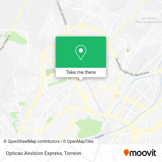 Opticas Asvision Express map