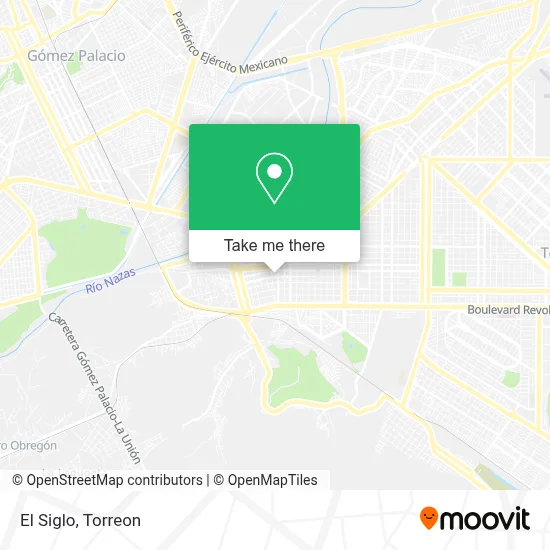 El Siglo map