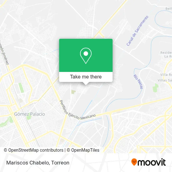 Mariscos Chabelo map