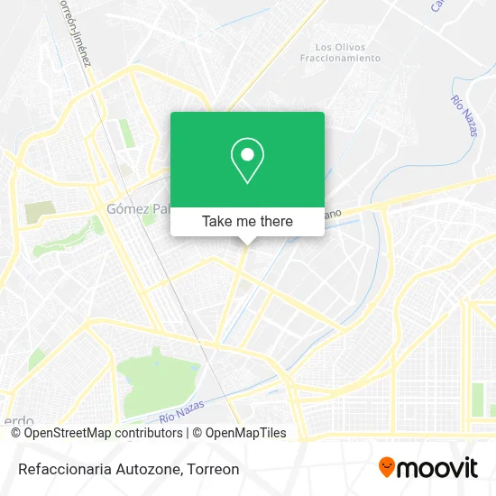 Refaccionaria Autozone map
