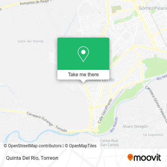 Quinta Del Rio map