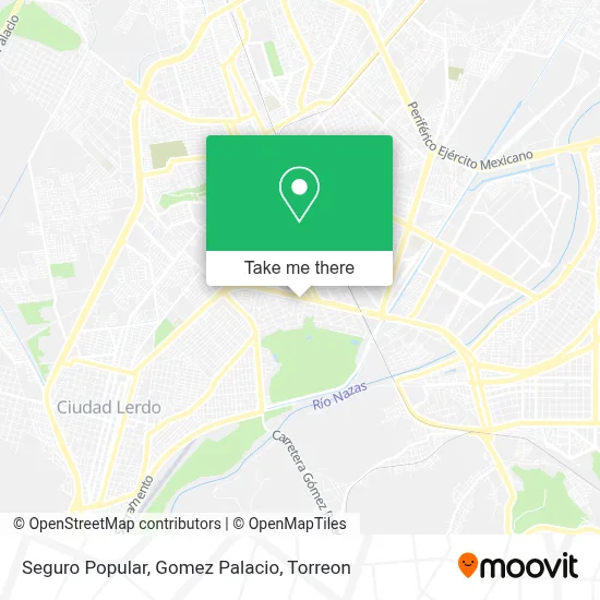 Seguro Popular, Gomez Palacio map