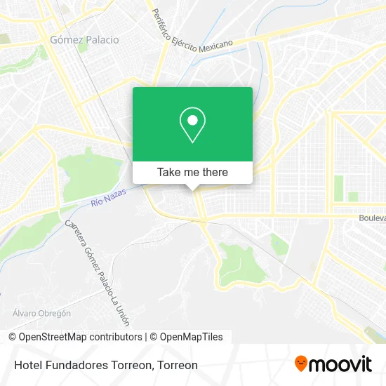 Hotel Fundadores Torreon map