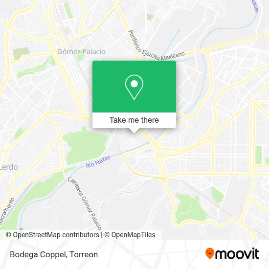 Bodega Coppel map