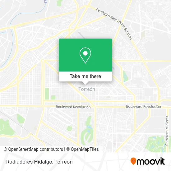 Radiadores Hidalgo map