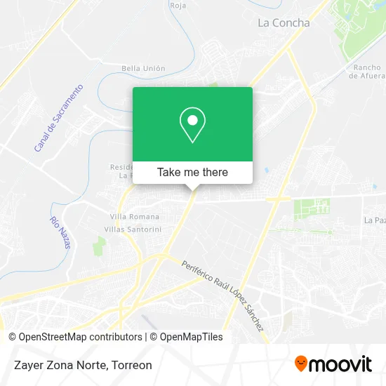 Zayer Zona Norte map