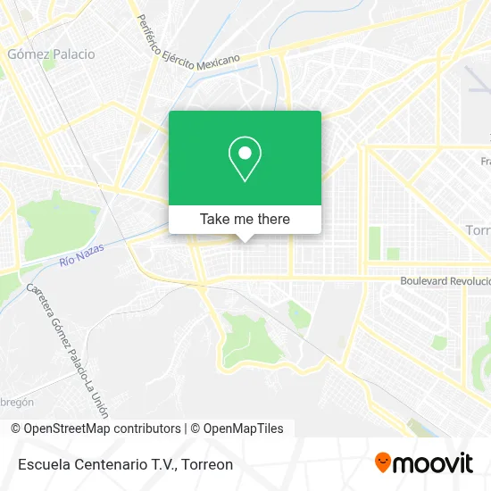 Escuela Centenario T.V. map
