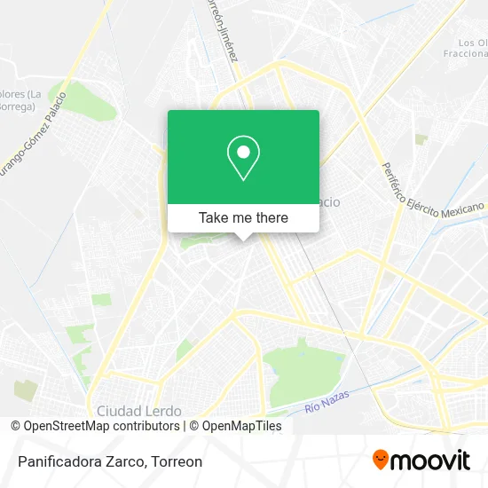 Panificadora Zarco map