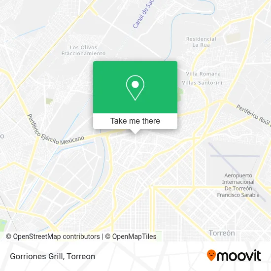 Gorriones Grill map