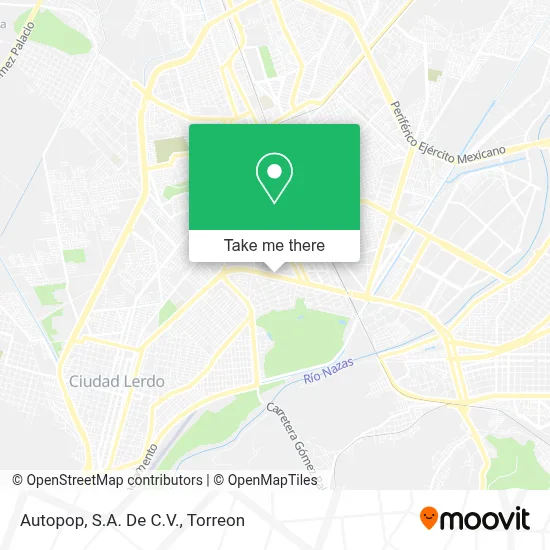 Autopop, S.A. De C.V. map