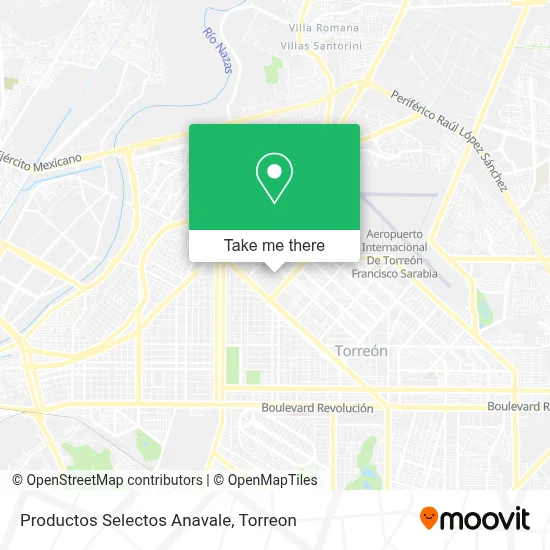 Productos Selectos Anavale map