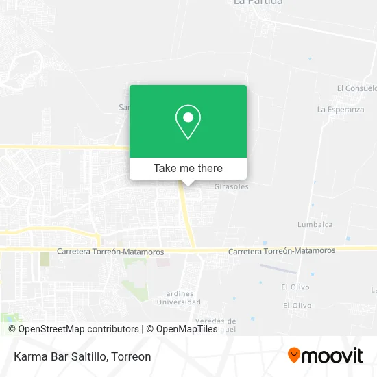 Karma Bar Saltillo map
