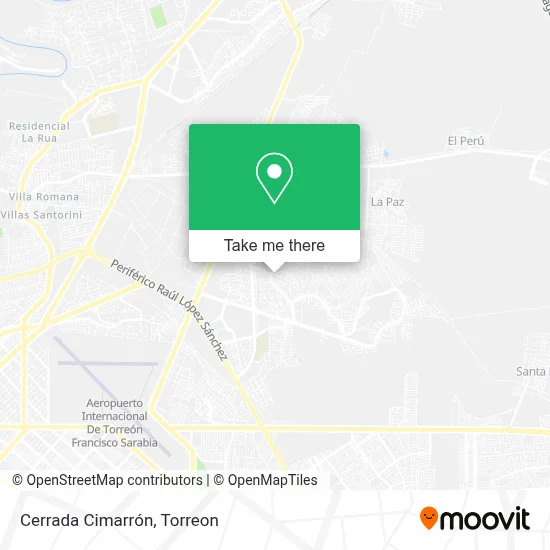 Cerrada Cimarrón map