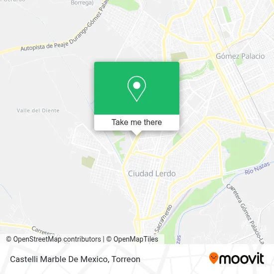 Castelli Marble De Mexico map