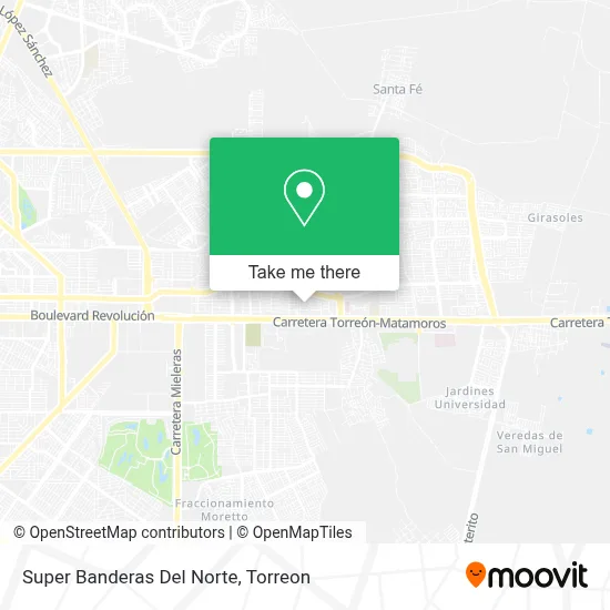 Super Banderas Del Norte map