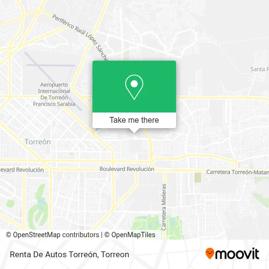 Renta De Autos Torreón map