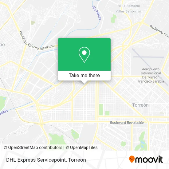 DHL Express Servicepoint map