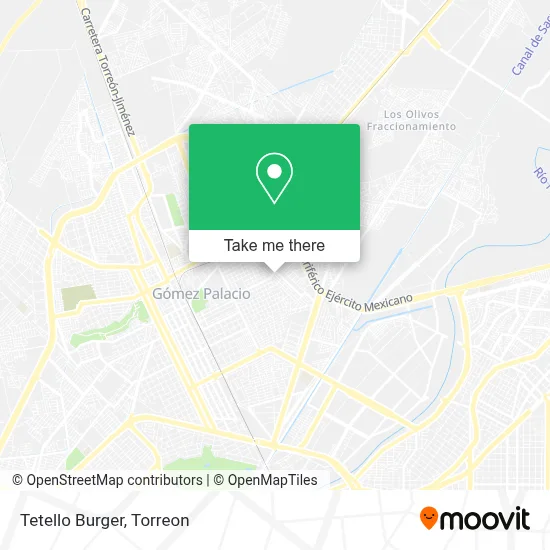Tetello Burger map